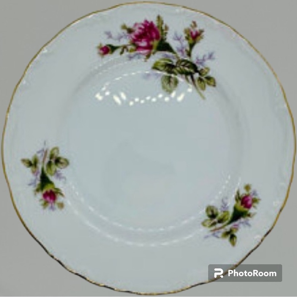 7 BREAD & BUTTER UCAGCO JAPAN OLD ROSE CHINA PLATE